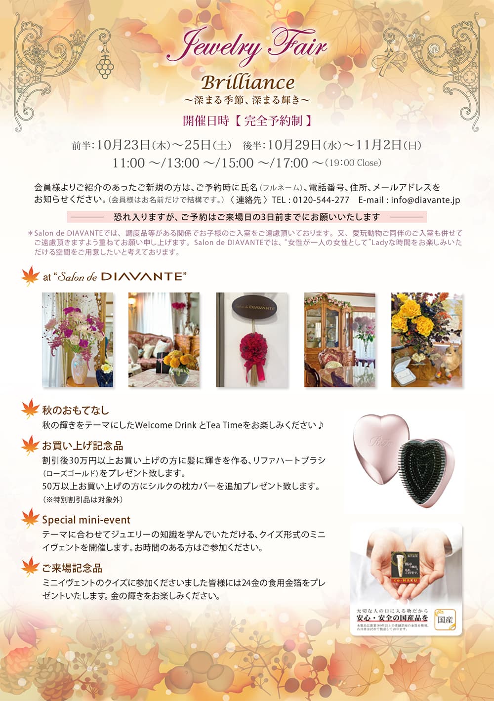 Brilliance~深まる季節・深まる輝き~ パンフレット2ページ目