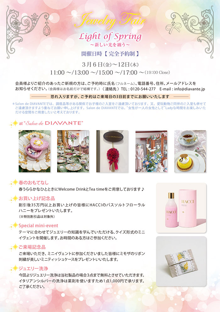 Light of Spring～新しい光 パンフレット2ページ目